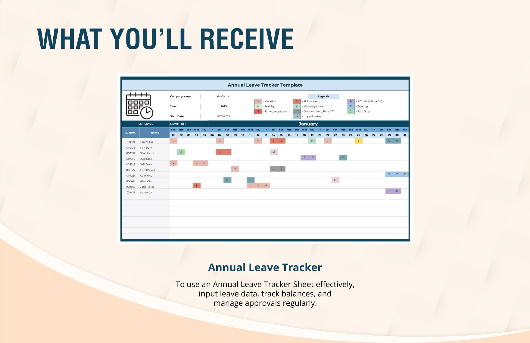 Annual Leave Tracker Template