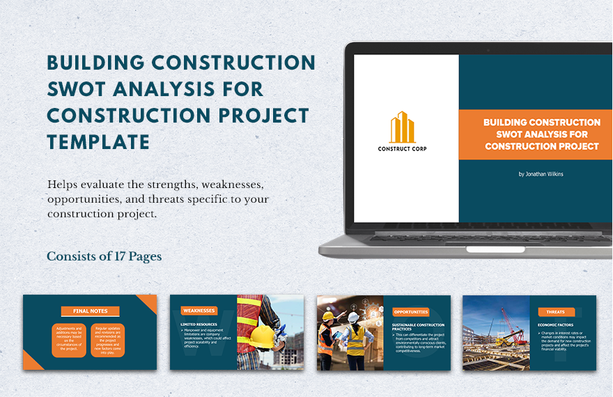 Building Construction Swot Analysis For Construction Project Template