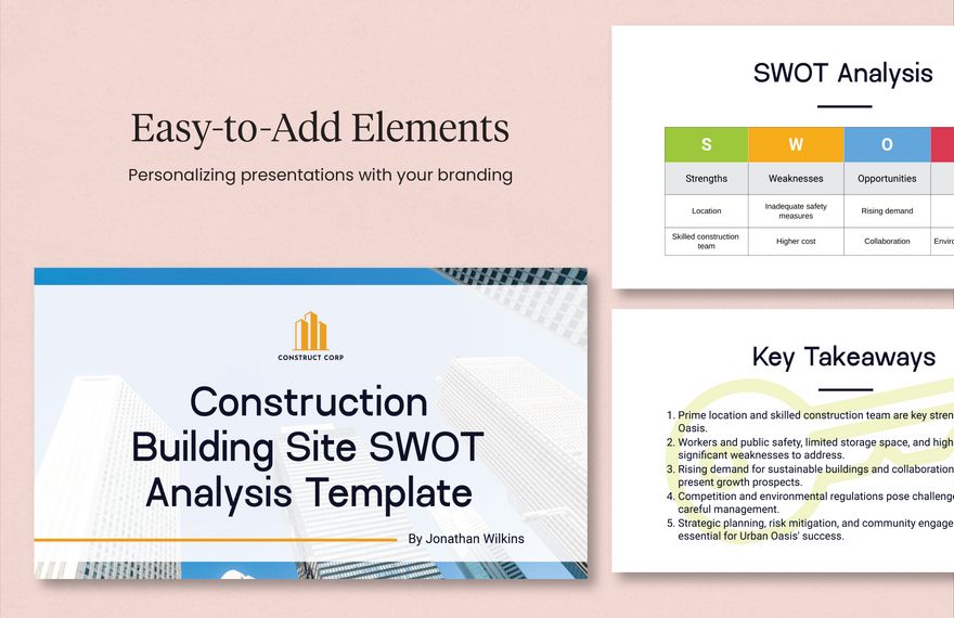 Construction Building Site Swot Analysis Template