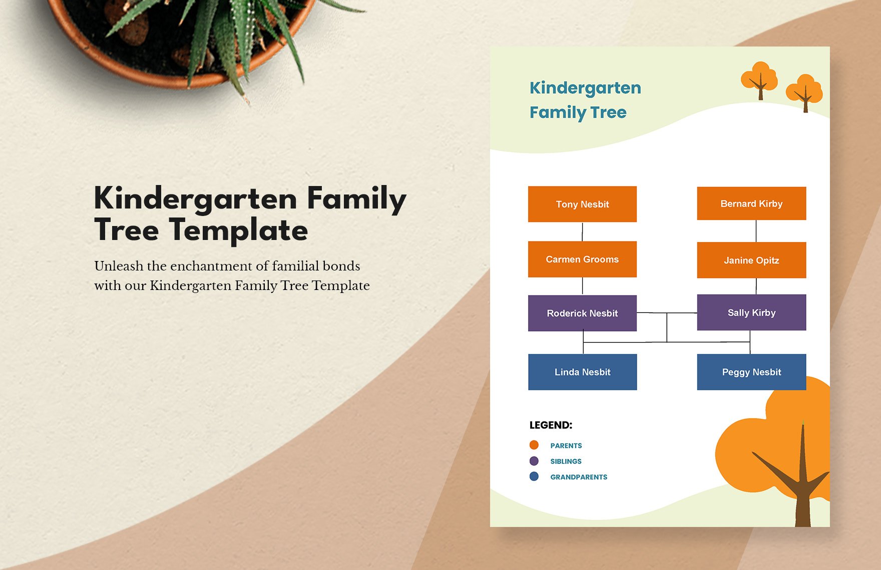 Kindergarten Family Tree Template