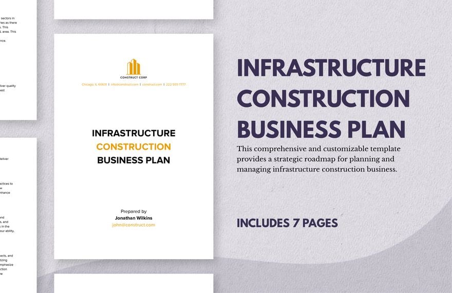 Infrastructure Construction Business Plan Template