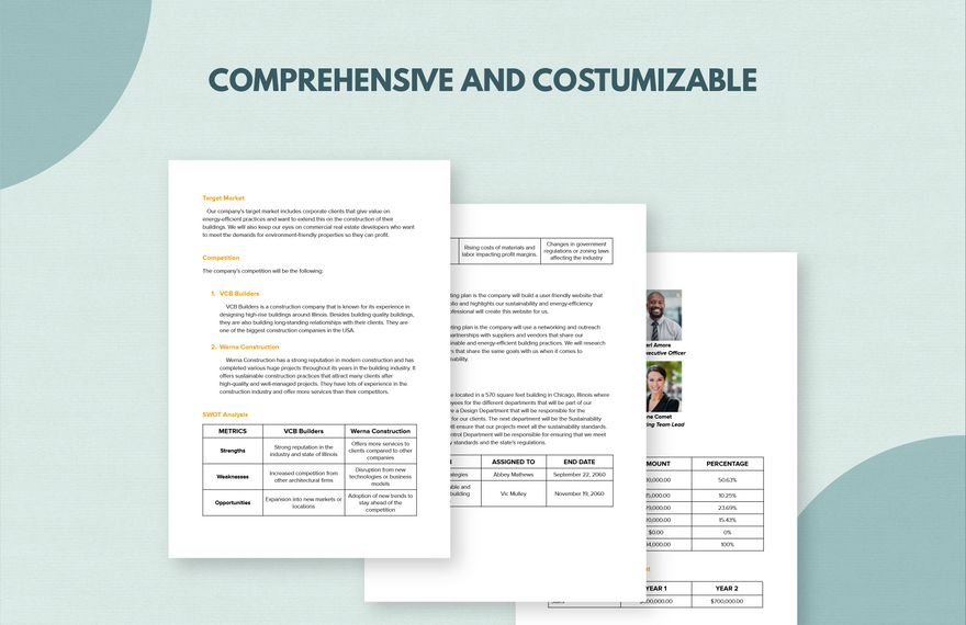 Architectural Construction Business Plan Template