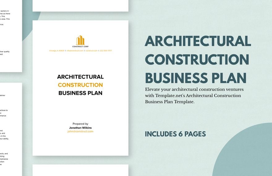 Architectural Construction Business Plan Template