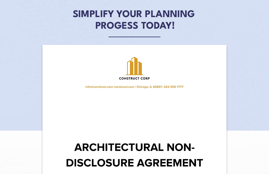 Architectural Non-Disclosure Agreement
