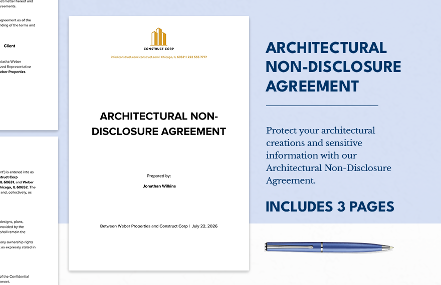 Architectural Non-Disclosure Agreement