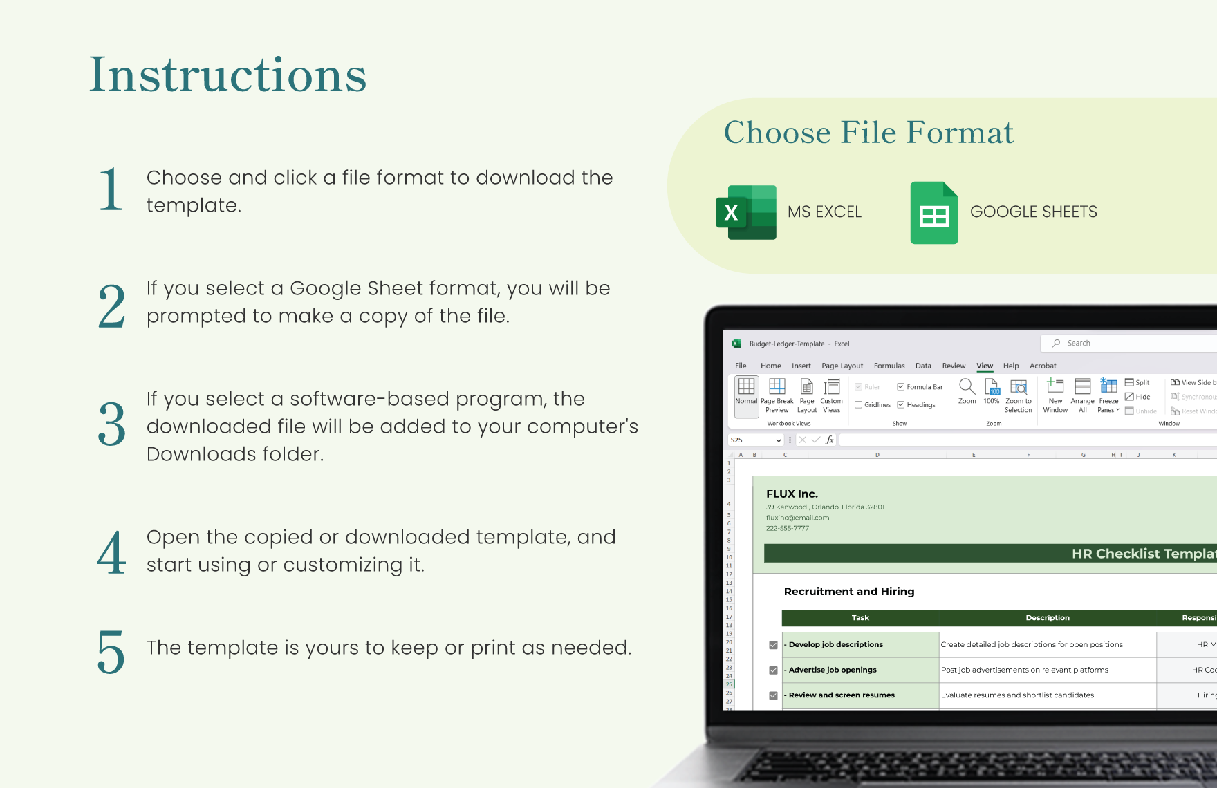 HR Checklist Template