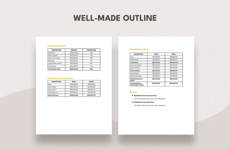 Cleaning Construction Business Plan Template