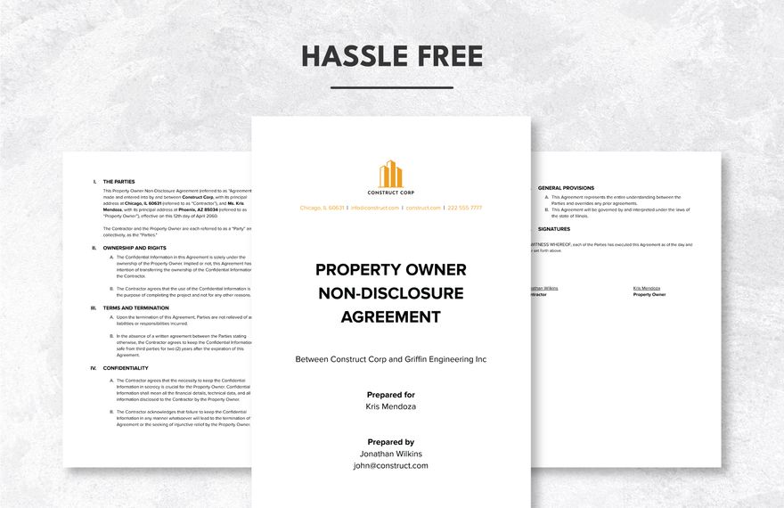 Property Owner Non-Disclosure Agreement