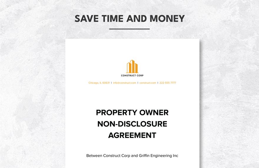 Property Owner Non-Disclosure Agreement