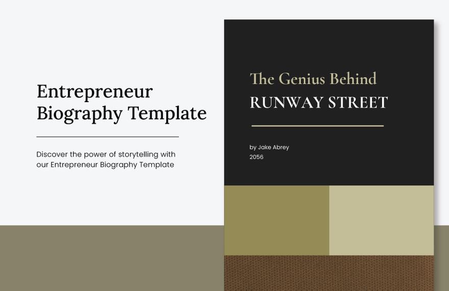 Entrepreneur Biography Template