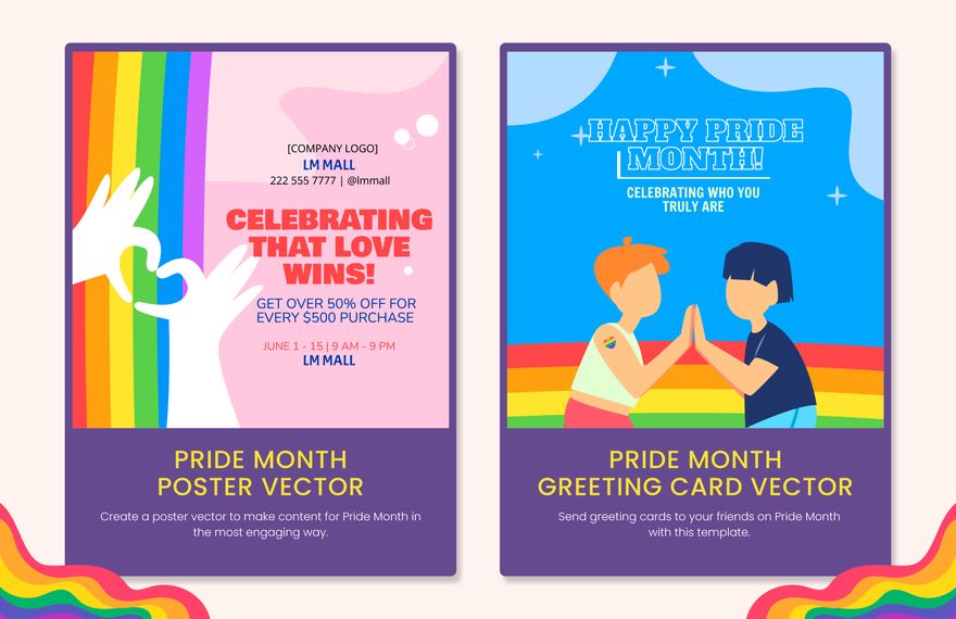60+ Pride Month Template Bundle