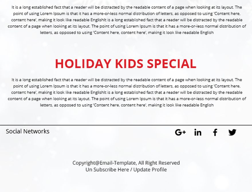 Christmas Holiday Email Newsletter Template