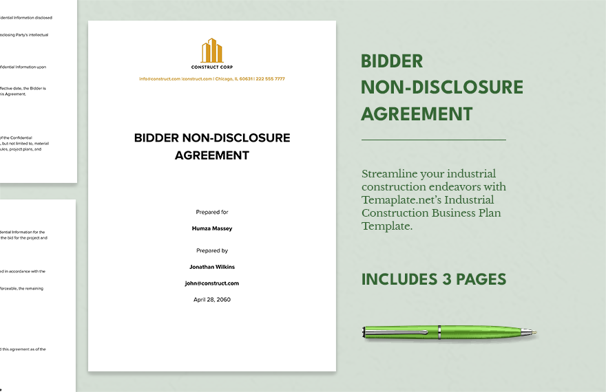 Bidder Non-Disclosure Agreement
