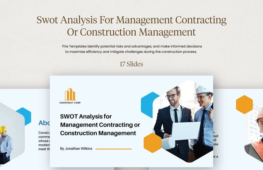 Swot Analysis For Management Contracting Or Construction Management