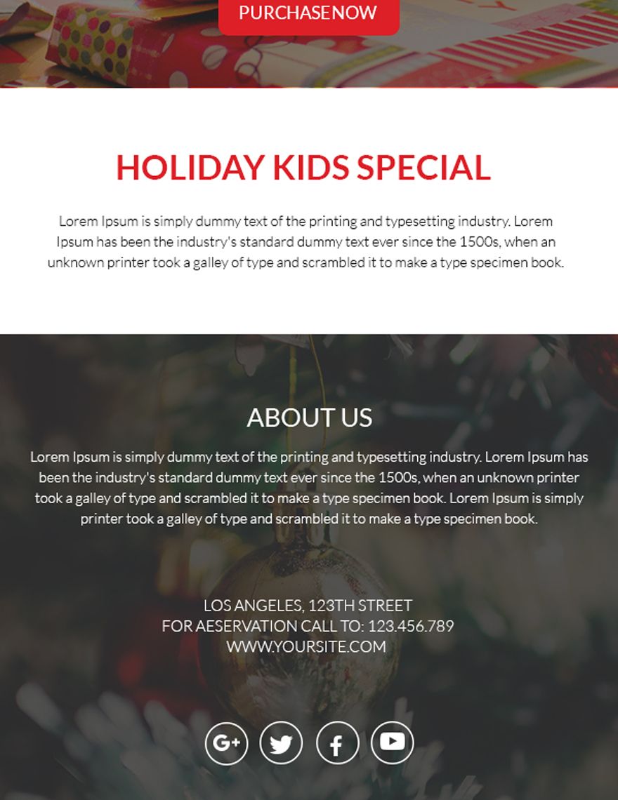 Christmas Gift Sale Newsletter Template