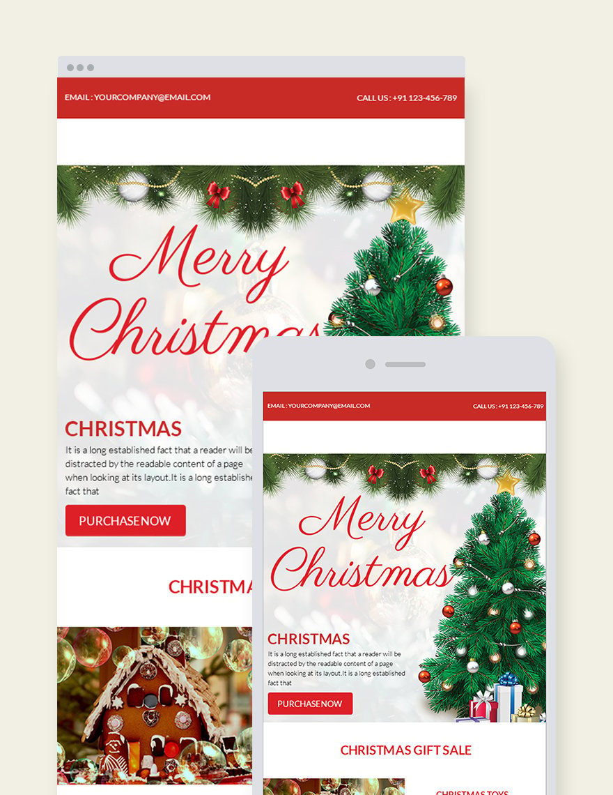 Free Christmas Gift Sale Newsletter Template