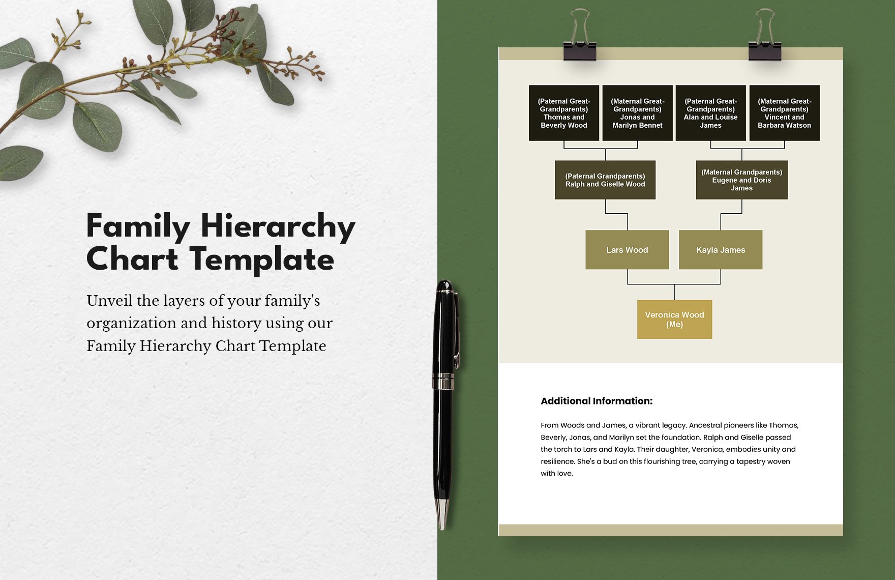 Family Hierarchy Chart Template