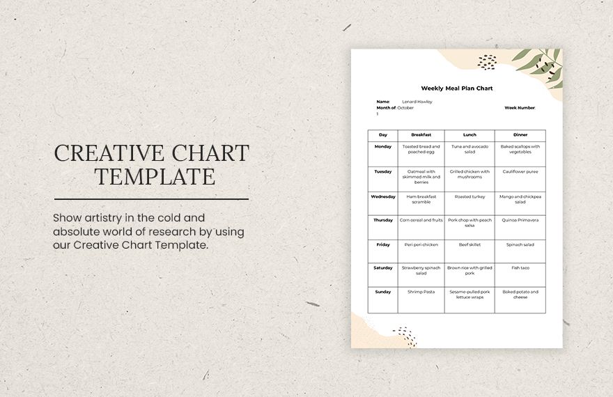 Creative Chart Template in Word, Google Docs - Download | Template.net