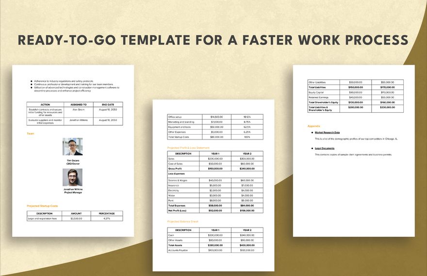 Startup Construction Company Business Plan Template