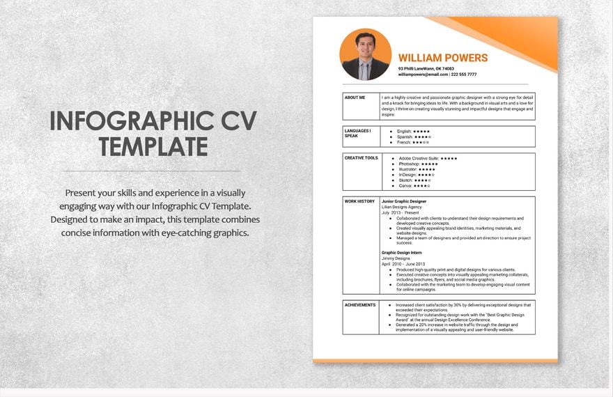 Free Infographic CV Template 
