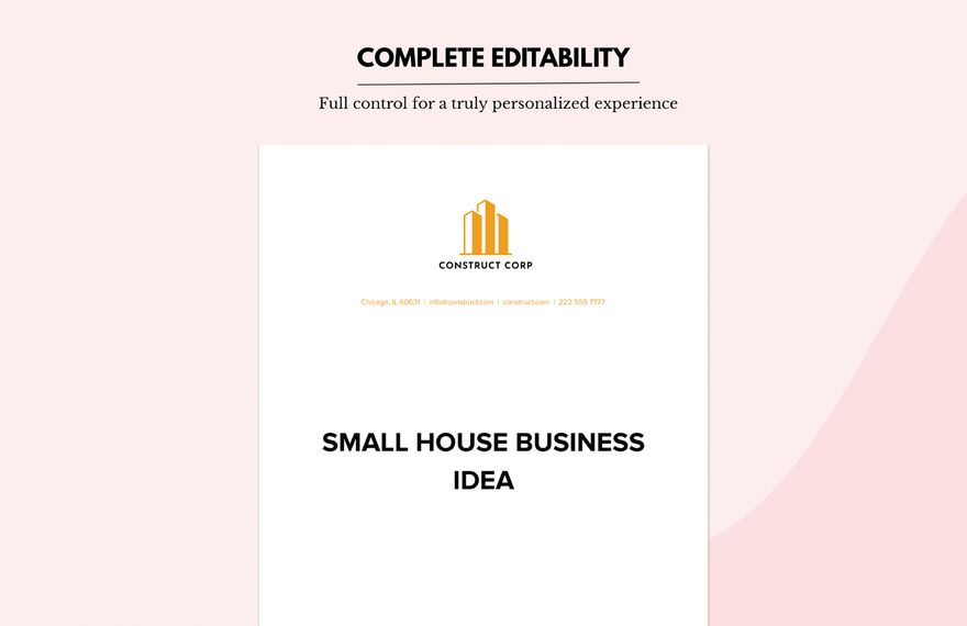 Small House Business Idea