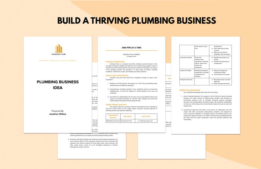Plumbing Business Idea