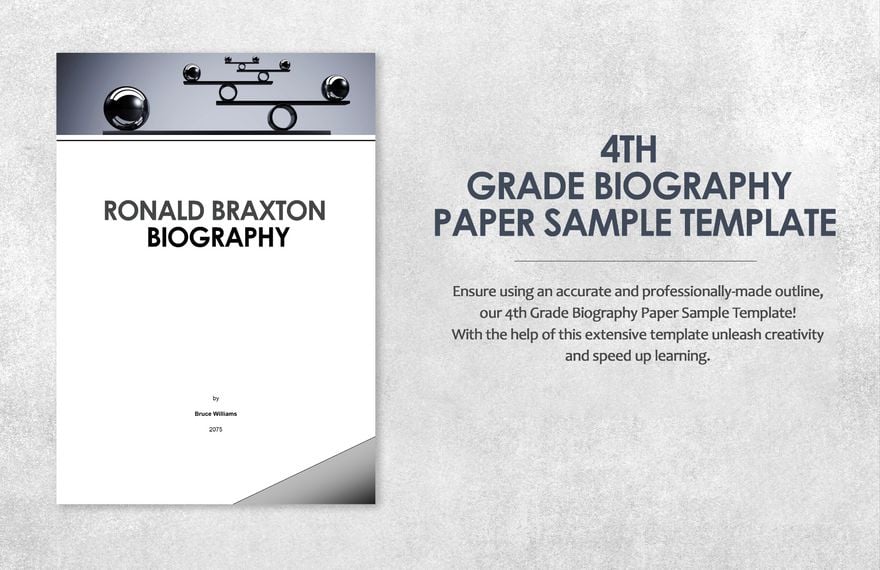 4th Grade Biography Paper Sample Template