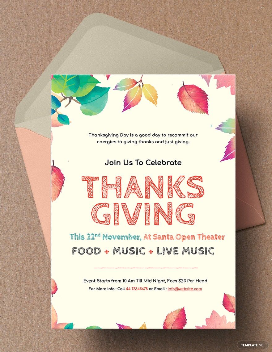Paper Party Supplies Editable Thanksgiving Invitation INSTANT 