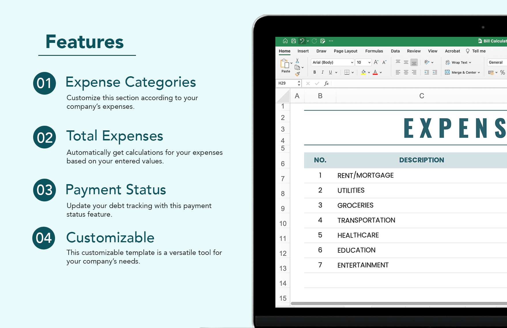 Bill Calculator Sample Template - Download in Excel, Google Sheets ...