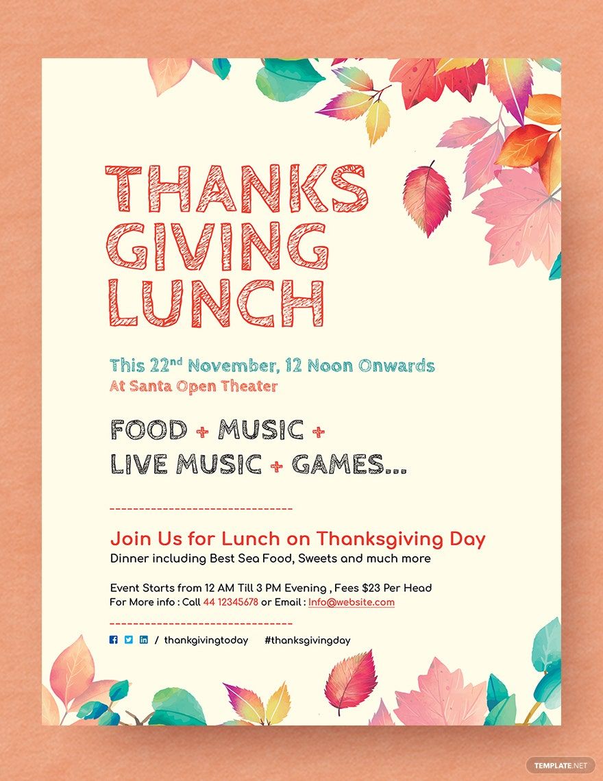 Thanksgiving Lunch Flyer Template