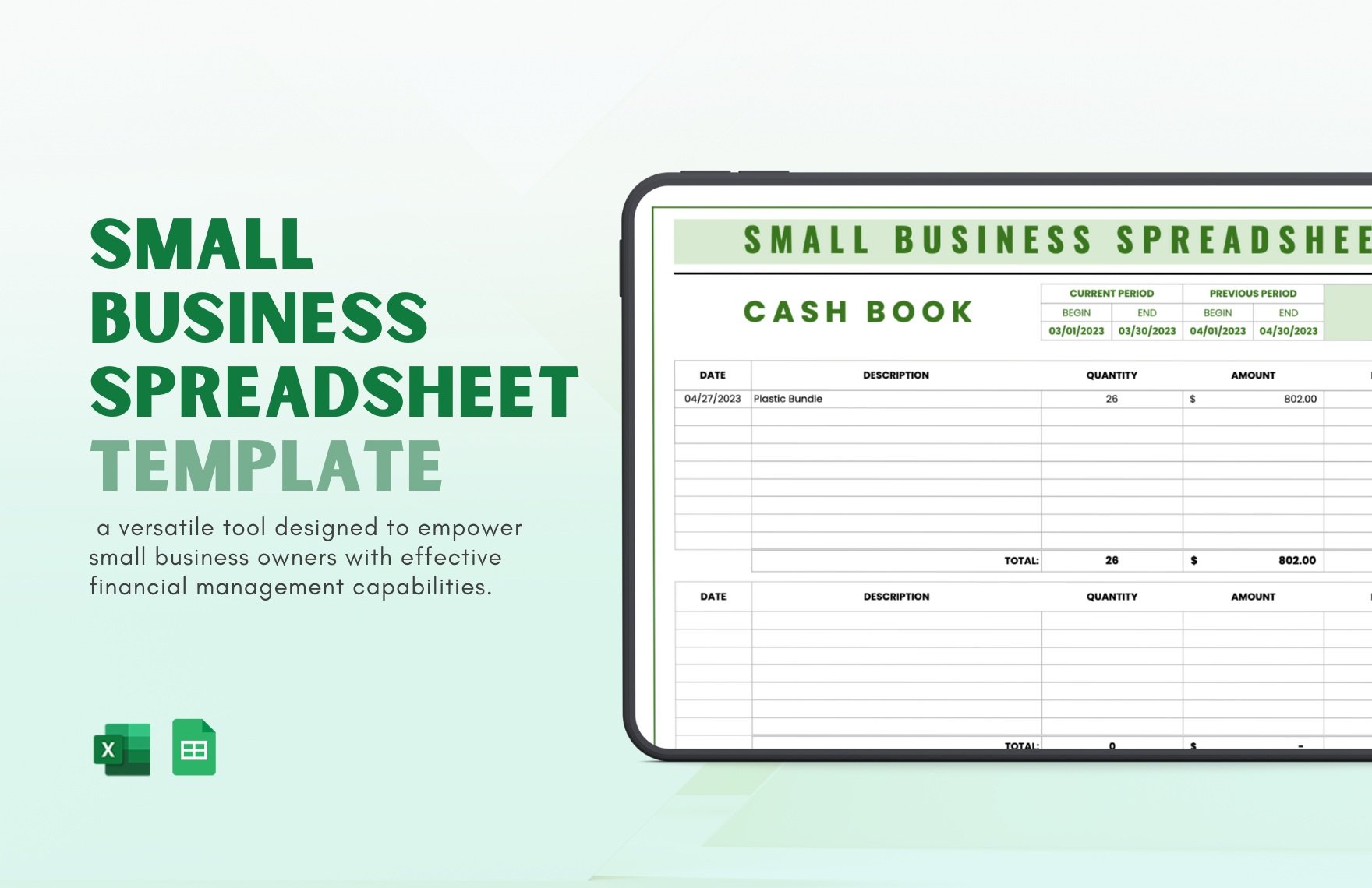 Small Business Spreadsheet Template