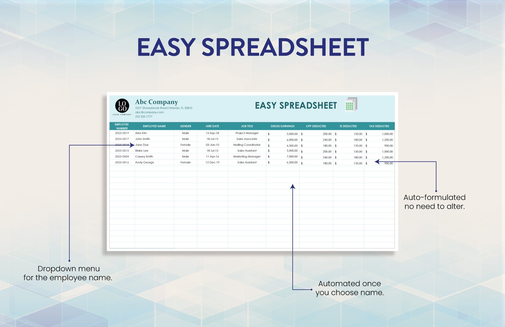 Easy Spreadsheet