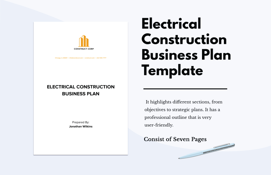 Electrical Construction Business Plan Template