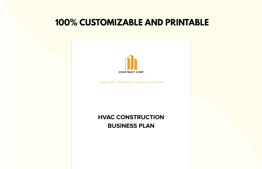 HVAC Construction Business Plan Template