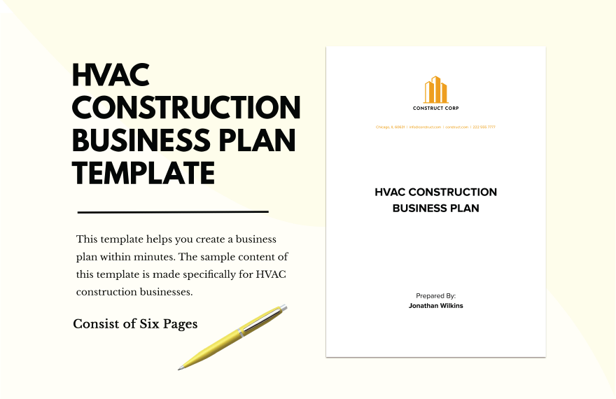 HVAC Construction Business Plan Template
