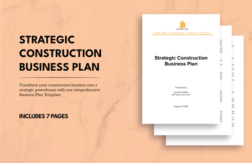 Strategic Construction Business Plan Template