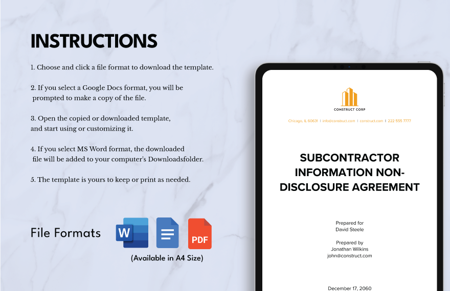 Subcontractor Information Non-Disclosure Agreement