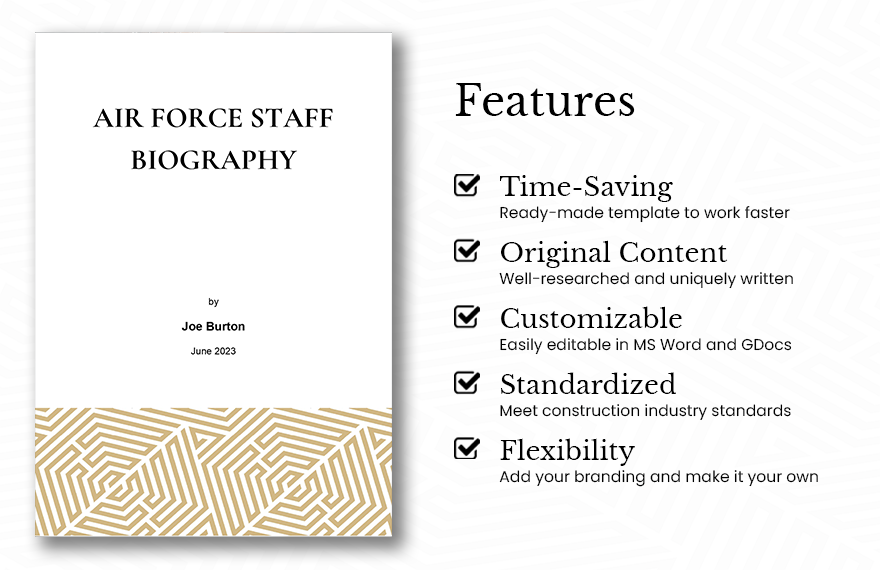 Air Force Staff Biography Template