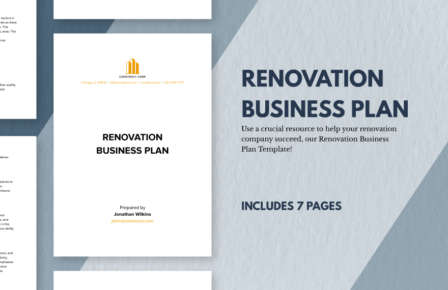 Renovation Business Plan