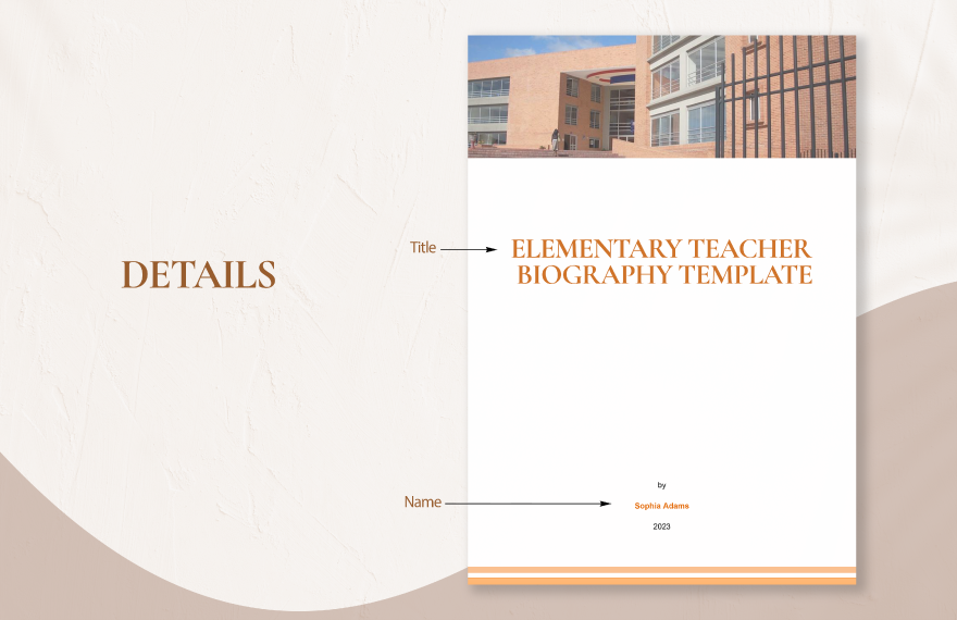Elementary Teacher Biography Template