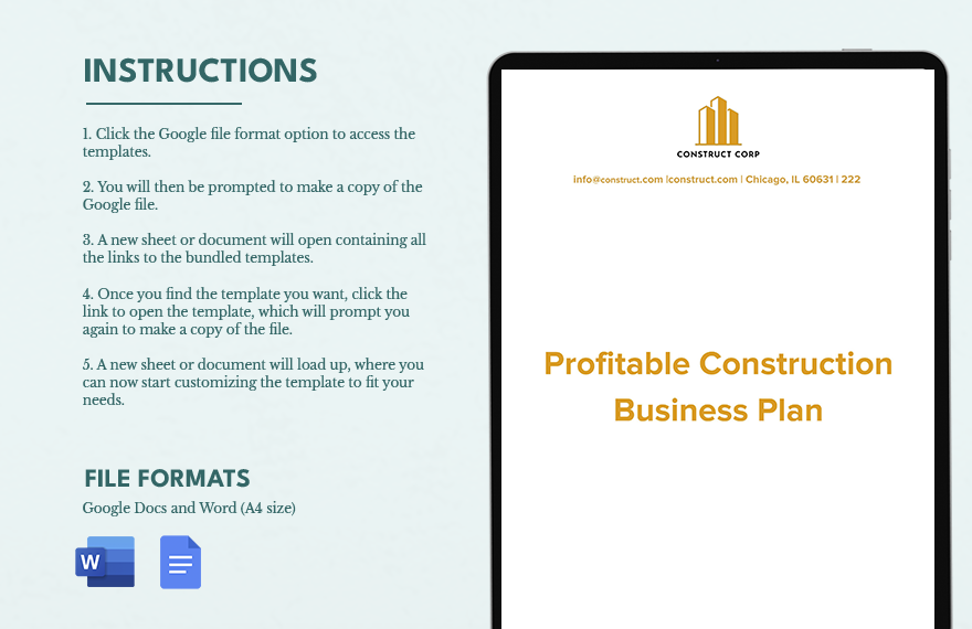 Profitable Construction Business Plan
