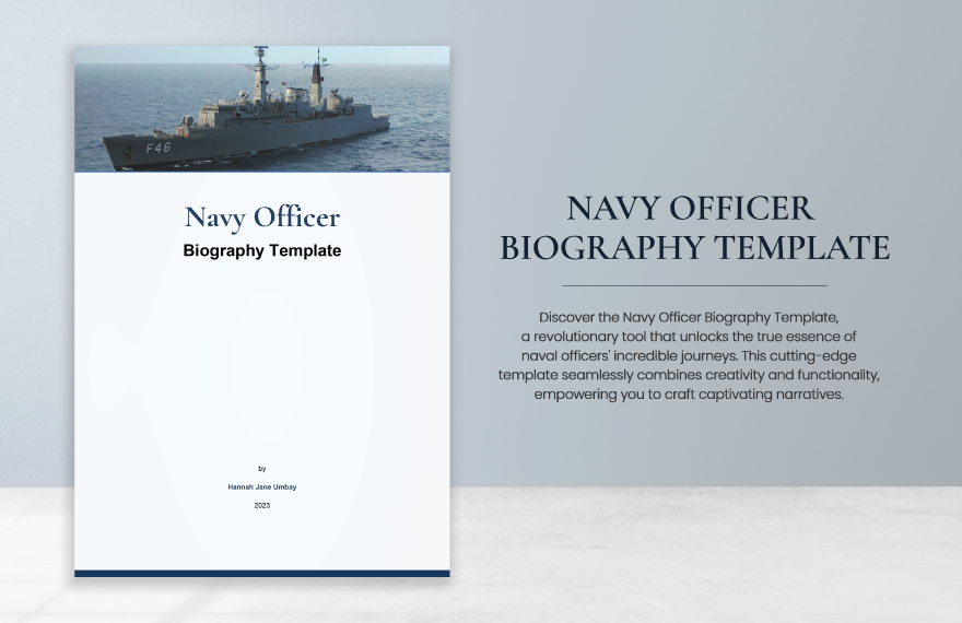 Navy Officer Biography Template