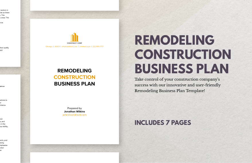 Remodeling Business Plan
