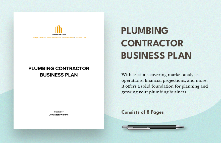 Plumbing Contractor Business Plan Template