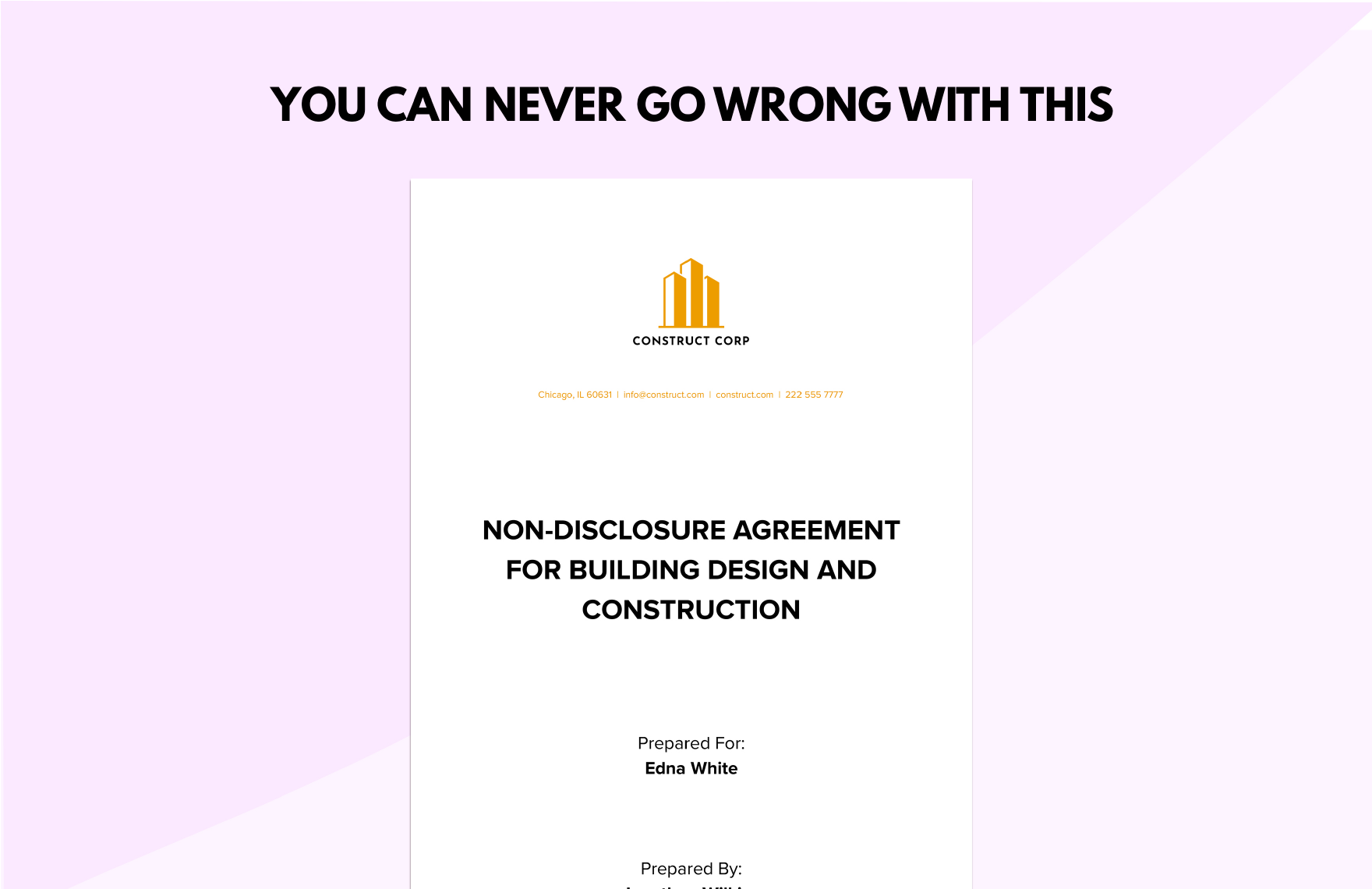 Non-Disclosure Agreement for Building Design and Construction