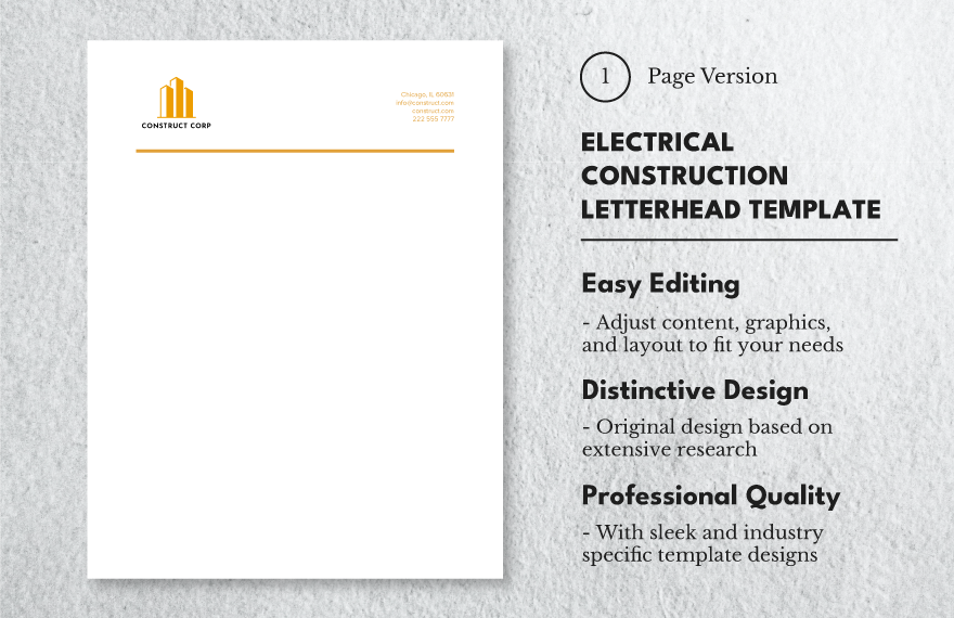 Electrical Construction Letterhead Template Download in Word, PDF