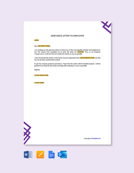 Free Maternity Leave Letter to Employer Template - Google Docs, Word ...