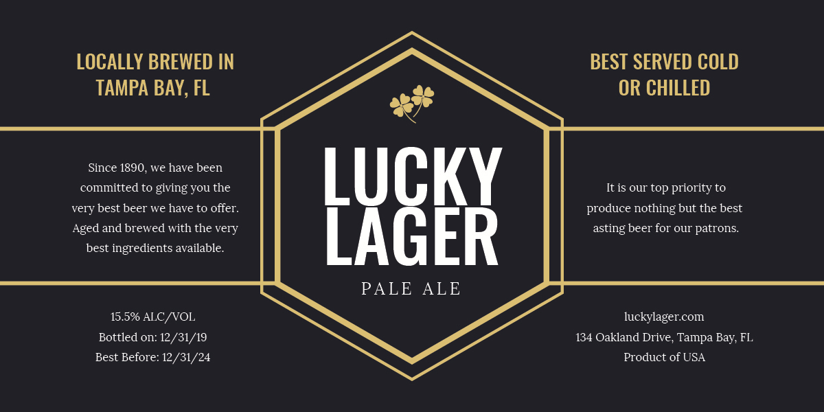 Free Sample Beer Label Template in PSD, MS Word, Publisher, Illustrator