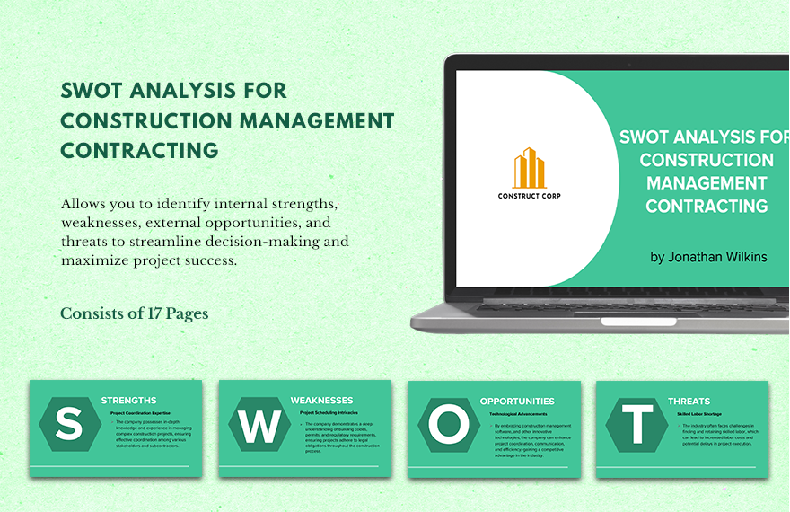 SWOT Analysis for Construction Management Contracting
