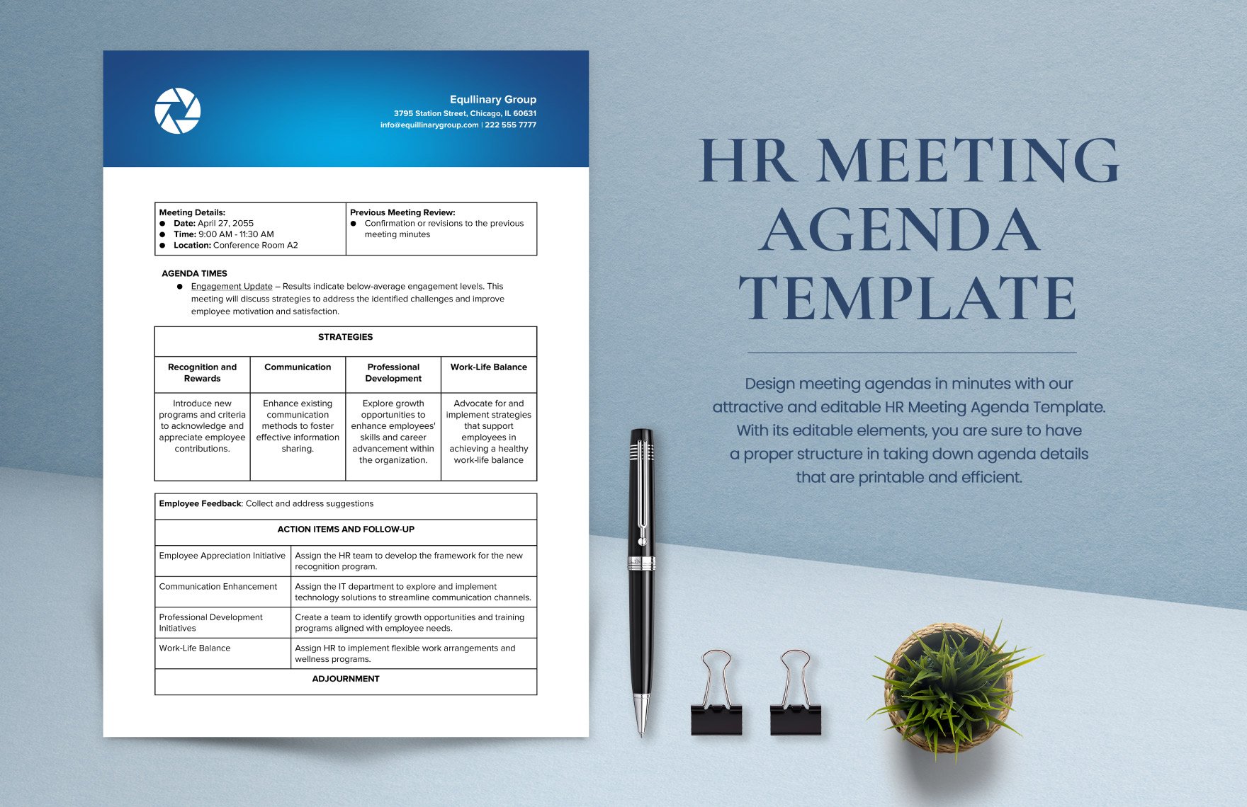 HR Meeting Agenda Template